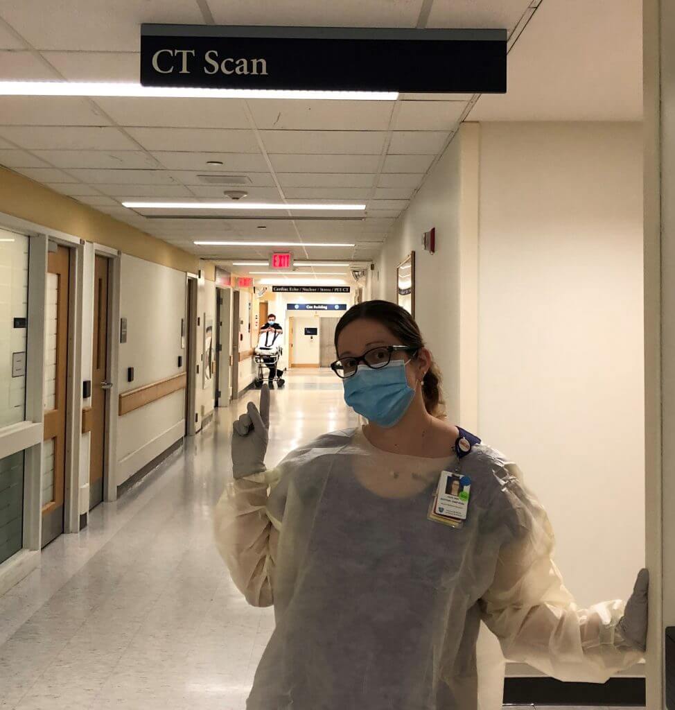 Julia at CT scan